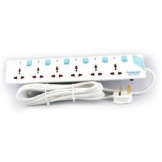 Power Strip(Extention Socket) / Terminator 6 way universal power extention TPB 4UA 3M